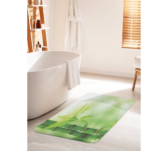 Коврик для ванной комнаты и туалета противоскользящий JOYARTY "Росток бамбука" 60х100 см bath_38878_60x100 1
