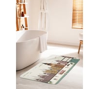 Коврик для ванной комнаты и туалета противоскользящий JOYARTY "Достопримечательности Лондона" 60х100 см bath_32990_60x100