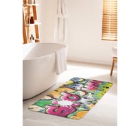 Коврик для ванной комнаты и туалета противоскользящий JOYARTY "Уличный рисунок" 60х100 см bath_65125_60x100