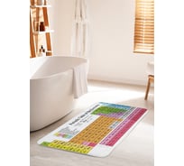 Коврик для ванной комнаты и туалета противоскользящий JOYARTY "Таблица Менделеева" 60х100 см bath_33453_60x100