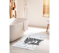 Коврик для ванной комнаты и туалета противоскользящий JOYARTY "Крепкие объятия" 60х100 см bath_37240_60x100