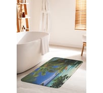 Коврик для ванной комнаты и туалета противоскользящий JOYARTY "Дикий морской пляж" 60х100 см bath_38861_60x100