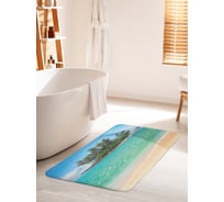 Коврик для ванной комнаты и туалета противоскользящий JOYARTY "Остров в море" 60х100 см bath_9567_60x100