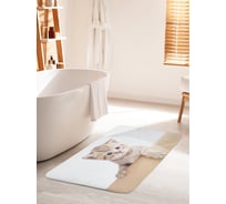Коврик для ванной комнаты и туалета противоскользящий JOYARTY "Маленький котенок" 60х100 см bath_9634_60x100