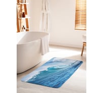 Коврик для ванной комнаты и туалета противоскользящий JOYARTY "Морская волна" 60х100 см bath_10272_60x100