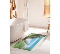 Коврик для ванной комнаты и туалета противоскользящий JOYARTY "Светлый солнечный пляж" 60х100 см bath_10064_60x100