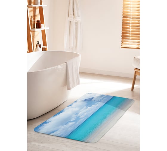 Коврик для ванной комнаты и туалета противоскользящий JOYARTY "Между небом и морем" 60х100 см bath_10217_60x100 1