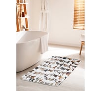 Коврик для ванной комнаты и туалета противоскользящий JOYARTY "Друзья человека" 60х100 см bath_10660_60x100