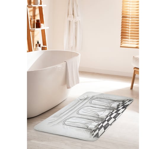 Коврик для ванной комнаты и туалета противоскользящий JOYARTY "Красивый зал" 60х100 см bath_10995_60x100 1