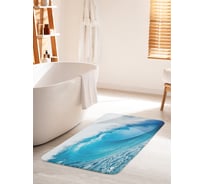 Коврик для ванной комнаты и туалета противоскользящий JOYARTY "Холодная волна" 60х100 см bath_10273_60x100