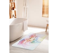 Коврик для ванной комнаты и туалета противоскользящий JOYARTY "Образные цветы" 60х100 см bath_21124_60x100