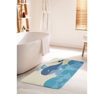 Коврик для ванной комнаты и туалета противоскользящий JOYARTY "Китовая радость" 60х100 см bath_23194_60x100