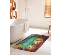 Коврик для ванной комнаты и туалета противоскользящий JOYARTY "Цветочное пламя" 60х100 см bath_21549_60x100