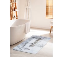 Коврик для ванной комнаты и туалета противоскользящий JOYARTY "Снежные волки" 60х100 см bath_18884_60x100