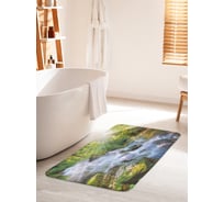 Коврик для ванной комнаты и туалета противоскользящий JOYARTY "Утренние лучи на водопаде" 60х100 см bath_21801_60x100
