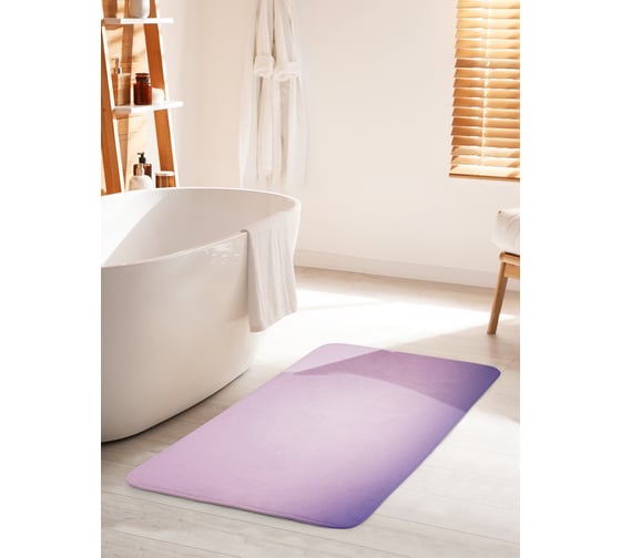Коврик для ванной комнаты и туалета противоскользящий JOYARTY "Плавное спокойствие" 60х100 см bath_23521_60x100 1