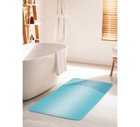Коврик для ванной комнаты и туалета противоскользящий JOYARTY "Бирюзовый переход" 60х100 см bath_23540_60x100