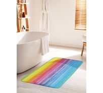 Коврик для ванной комнаты и туалета противоскользящий JOYARTY "Красочные оттенки радуги" 60х100 см bath_27151_60x100