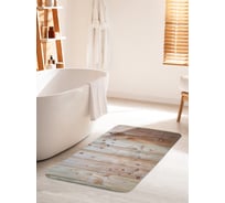 Коврик для ванной комнаты и туалета противоскользящий JOYARTY "Деревянное ограждение" 60х100 см bath_20378_60x100