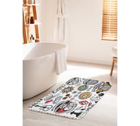 Коврик для ванной комнаты и туалета противоскользящий JOYARTY "Все о Мексике" 60х100 см bath_20613_60x100