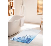 Коврик для ванной комнаты и туалета противоскользящий JOYARTY "Капли на завитках" 60х100 см bath_29146_60x100