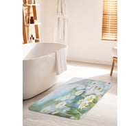 Коврик для ванной комнаты и туалета противоскользящий JOYARTY "Ромашковый рай" 60х100 см bath_21157_60x100