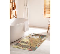 Коврик для ванной комнаты и туалета противоскользящий JOYARTY "Орнаментальный лис" 60х100 см bath_28013_60x100