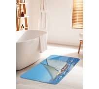 Коврик для ванной комнаты и туалета противоскользящий JOYARTY "Дрейфующий парусник" 60х100 см bath_30226_60x100