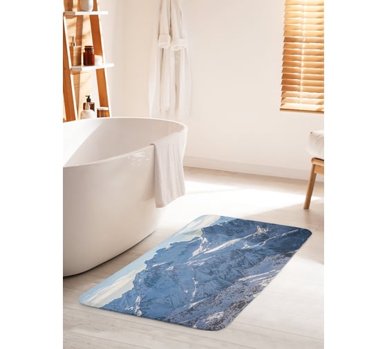 Коврик для ванной комнаты и туалета противоскользящий JOYARTY "Непроходимая гора" 60х100 см bath_20417_60x100 1