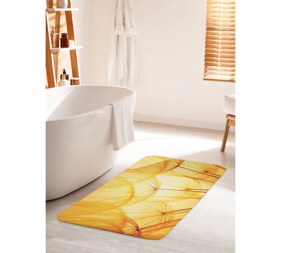 Коврик для ванной комнаты и туалета противоскользящий JOYARTY "Купол из одуванчиков" 60х100 см bath_21901_60x100 1