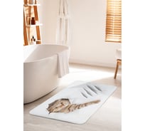 Коврик для ванной комнаты и туалета противоскользящий JOYARTY "Кот с царапиной" 60х100 см bath_31202_60x100