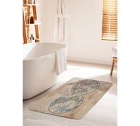 Коврик для ванной комнаты и туалета противоскользящий JOYARTY "Древняя карта" 60х100 см bath_9045_60x100