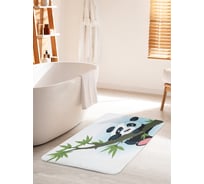 Коврик для ванной комнаты и туалета противоскользящий JOYARTY "Панда на ветке" 60х100 см bath_17657_60x100