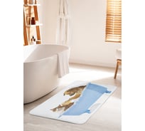 Коврик для ванной комнаты и туалета противоскользящий JOYARTY "Кот и пес в ванной" 60х100 см bath_15568_60x100