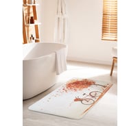 Коврик для ванной комнаты и туалета противоскользящий JOYARTY "На велосипеде за листьями" 60х100 см bath_17799_60x100