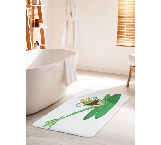 Коврик для ванной комнаты и туалета противоскользящий JOYARTY "Царевна лягушка" 60х100 см bath_15245_60x100 1