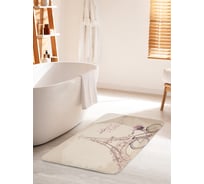 Коврик для ванной комнаты и туалета противоскользящий JOYARTY "На велосипеде по Парижу" 60х100 см bath_15474_60x100