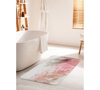 Коврик для ванной комнаты и туалета противоскользящий JOYARTY "Цветочный туман" 60х100 см bath_17043_60x100