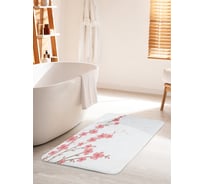 Коврик для ванной комнаты и туалета противоскользящий JOYARTY "Нарядные ветки" 60х100 см bath_17427_60x100