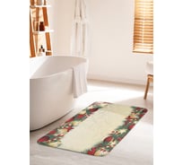 Коврик для ванной комнаты и туалета противоскользящий JOYARTY "Новогодние украшения" 60х100 см bath_18943_60x100