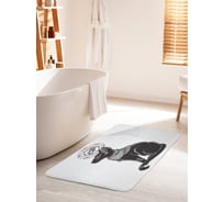 Коврик для ванной комнаты и туалета противоскользящий JOYARTY "Всезнающий кот" 60х100 см bath_19344_60x100
