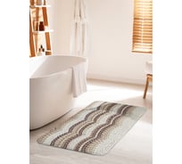Коврик для ванной комнаты и туалета противоскользящий JOYARTY "Волнистые дорожки" 60х100 см bath_17449_60x100