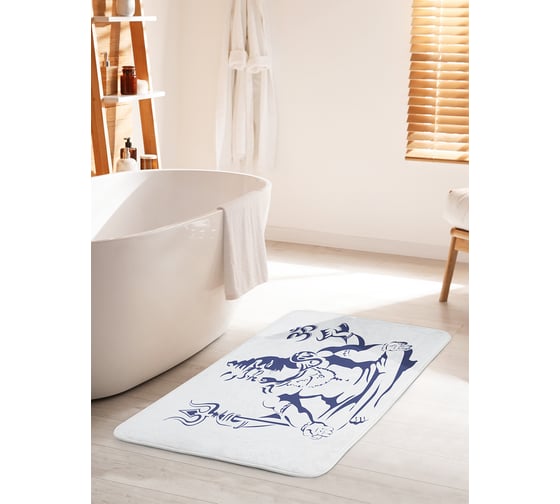Коврик для ванной комнаты и туалета противоскользящий JOYARTY "Духовный наставник" 60х100 см bath_19249_60x100