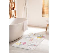 Коврик для ванной комнаты и туалета противоскользящий JOYARTY "Зайка-девочка" 60х100 см bath_17548_60x100
