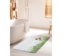Коврик для ванной комнаты и туалета противоскользящий JOYARTY "Зачарованные маки" 60х100 см bath_18329_60x100