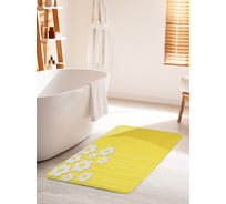 Коврик для ванной комнаты и туалета противоскользящий JOYARTY "Милые ромашки" 60х100 см bath_17408_60x100
