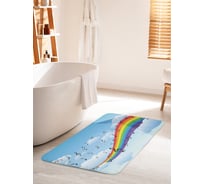 Коврик для ванной комнаты и туалета противоскользящий JOYARTY "Музыкальная радуга" 60х100 см bath_12671_60x100