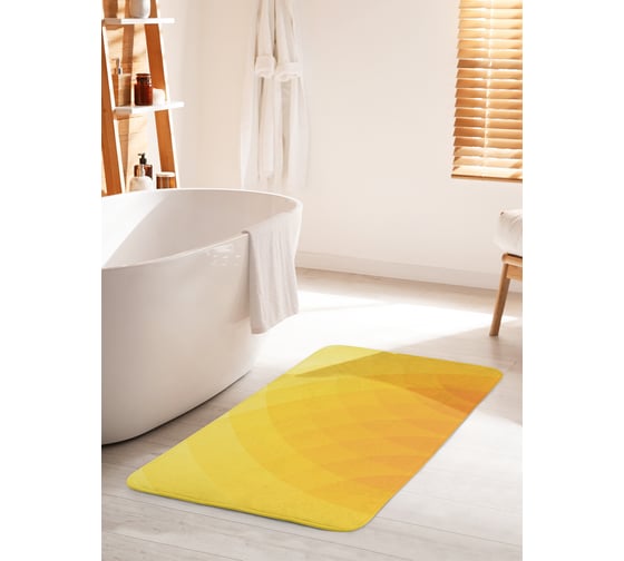 Коврик для ванной комнаты и туалета противоскользящий JOYARTY "Солнечная декорация" 60х100 см bath_13432_60x100 1