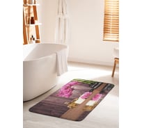 Коврик для ванной комнаты и туалета противоскользящий JOYARTY "Нежность со свечами" 60х100 см bath_12502_60x100