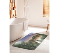 Коврик для ванной комнаты и туалета противоскользящий JOYARTY "Динозавр на охоте" 60х100 см bath_12657_60x100